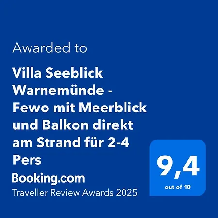 Seeblick Warnemünde - Mit Meerblick Und Balkon Direkt Am Für 2-4 Pers