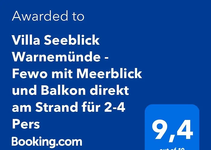 Seeblick Warnemuende - Mit Meerblick Und Balkon Direkt Am Fuer 2-4 Pers